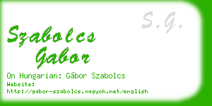 szabolcs gabor business card