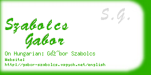 szabolcs gabor business card